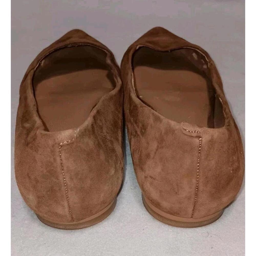 EUC Brown Crown Vintage Noelle Pointed Toe Flats Womens Size 7 Faux Suede... - Picture 5 of 8